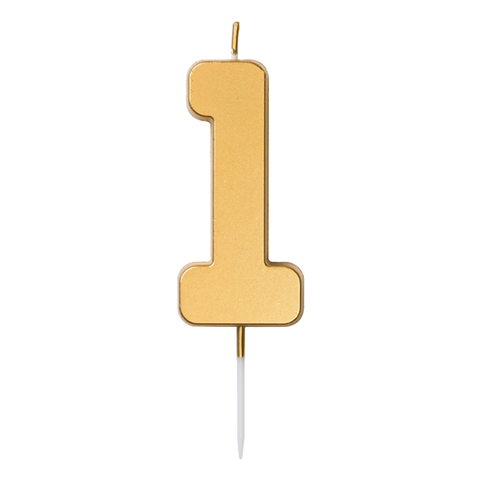 Kakkukynttilä Numero Kulta - Numero 1
