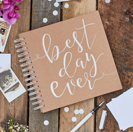 Vieraskirja Best Day Ever - Rustic Wedding