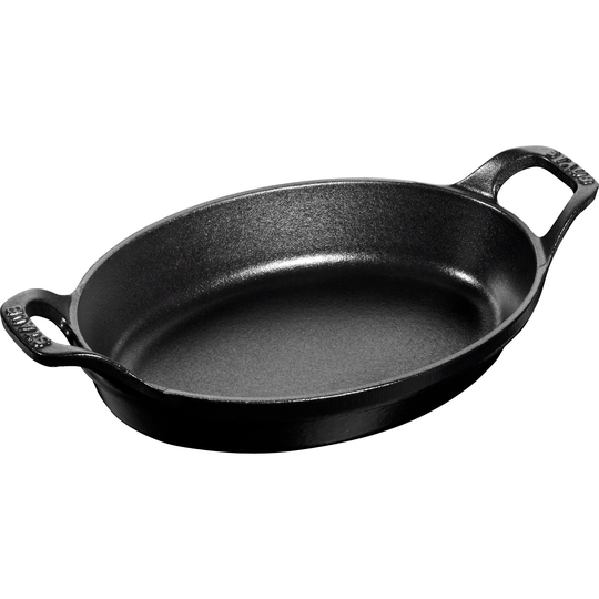 Staub Soikea, uuninkestävä La Cocotte -lautanen, 21cm. 0,7 litraa, musta