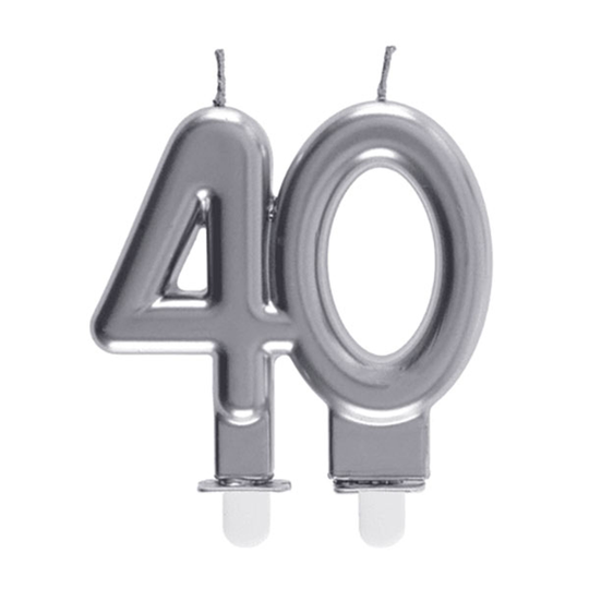 Kakkukynttilä 40 Hopea