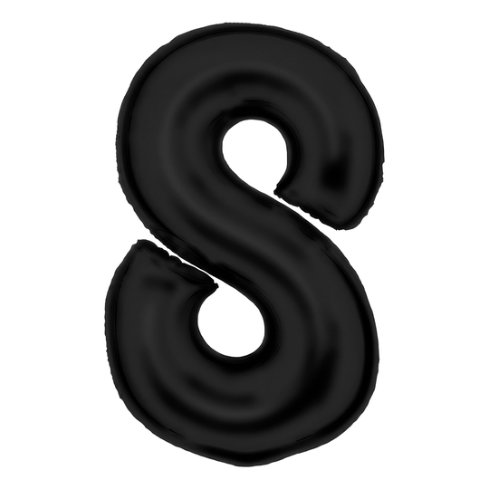 Numeroilmapallo Musta Satiini - Numero 8