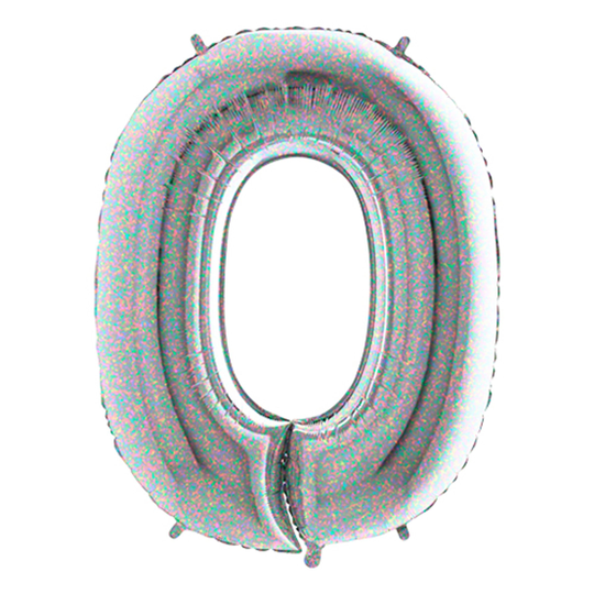 Numeroilmapallo Hopea Holografinen - Numero 0
