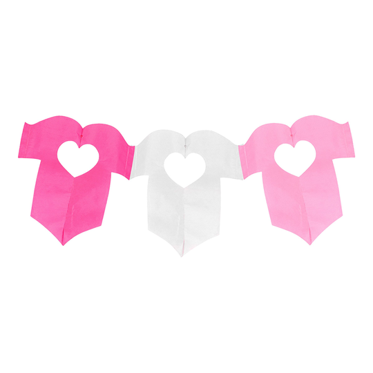 Paperiviirinauha Babyshower Roosa-mix - 2.6 meter