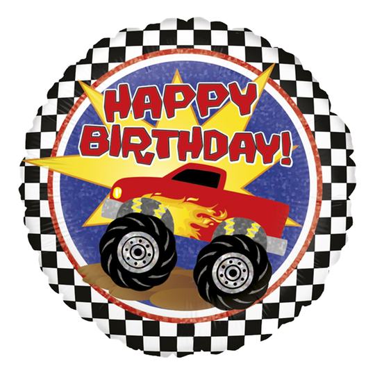 Folioilmapallo Monster Truck Birthday Holografinen