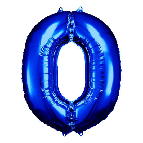 Numeroilmapallot Sininen Metallic - Numero 0