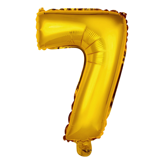 Numeroilmapallo Mini Kulta Metallic - Numero 7