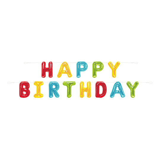 Viirinauha Happy Birthday Ilmapallo - Kappaleittain