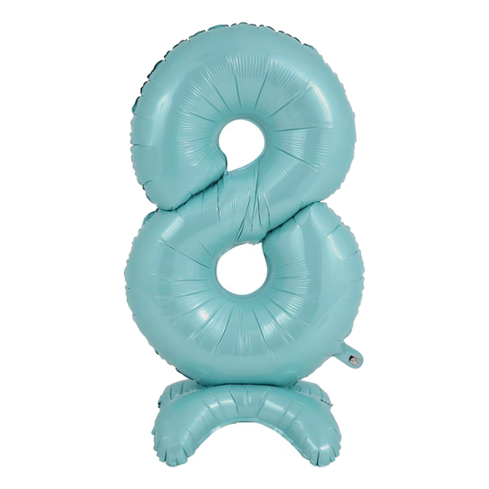 Numeroilmapallot Jalalla Pastellinsininen - Numero 8