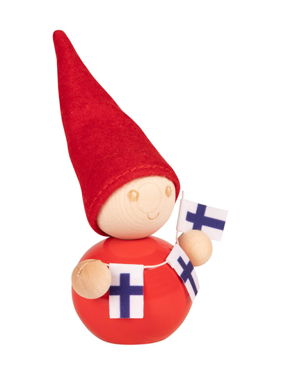 Tonttu suomen lippu -joulukoriste 11 cm