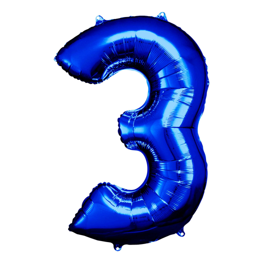 Numeroilmapallot Sininen Metallic - Numero 3