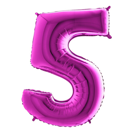 Numeroilmapallo Violetti Metallinen - Numero 5