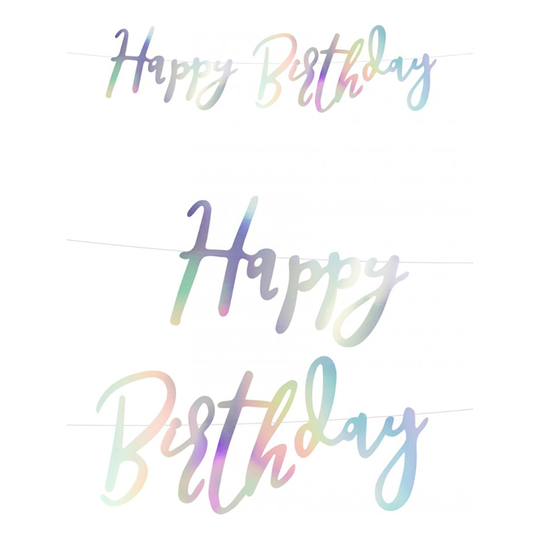 Viirinauha Happy Birthday Sateenkaarenhohtoinen