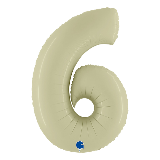 Numeroilmapallo Satin Olive Green - Numero 6