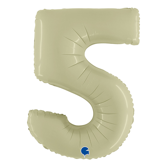 Numeroilmapallo Satin Olive Green - Numero 5