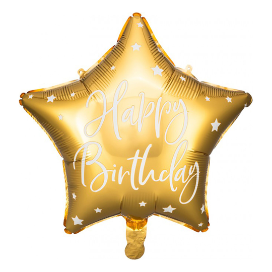 Folioilmapallo Happy Birthday Kulta - 40 cm