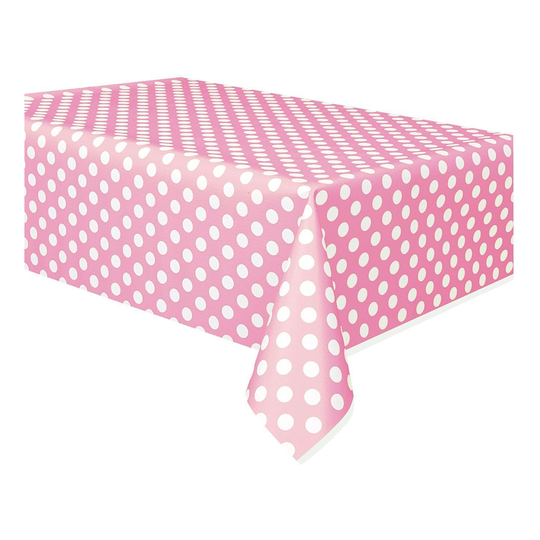 Muoviliina Vaaleanpunainen Pilkullinen