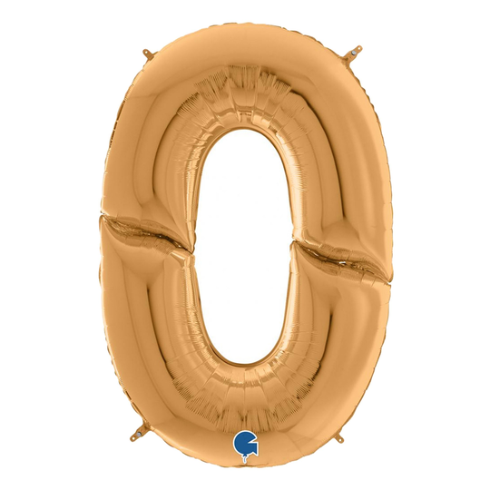 Numeroilmapallo Kulta Jättimäinen - Numero 0