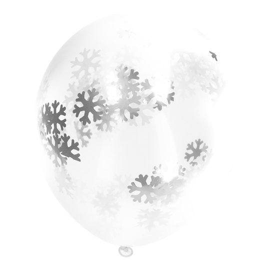 Konfetti-ilmapallot Lumihiutaleet Hopea
