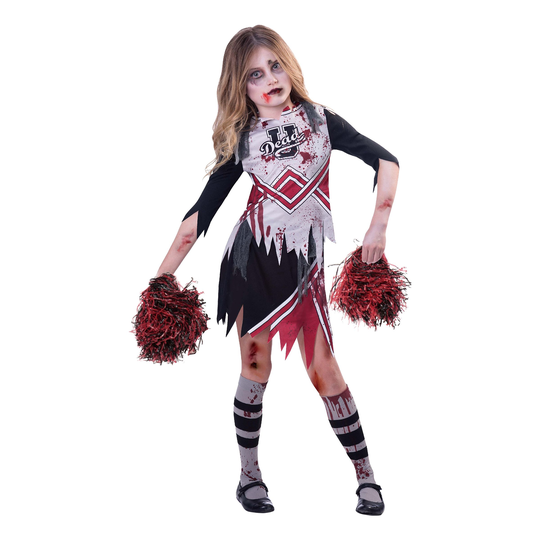 Zombie Cheerleader Lasten Naamiaisasu - Large