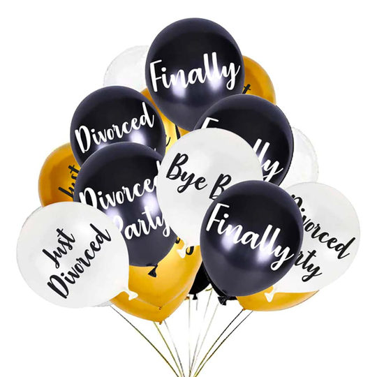 Ilmapallot Divorce Party - 8-pakkaus
