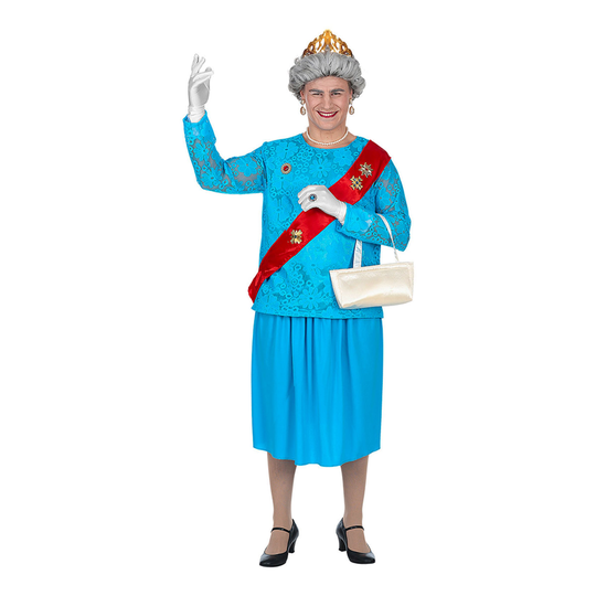 Miespuolinen Queen Elizabeth Naamiaisasu - Medium/Large