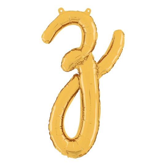 Kirjainilmapallo Script Kulta - Kirjain Z