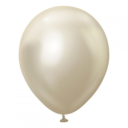 Lateksi-ilmapallot Professional White Gold Chrome - 100-pakkaus