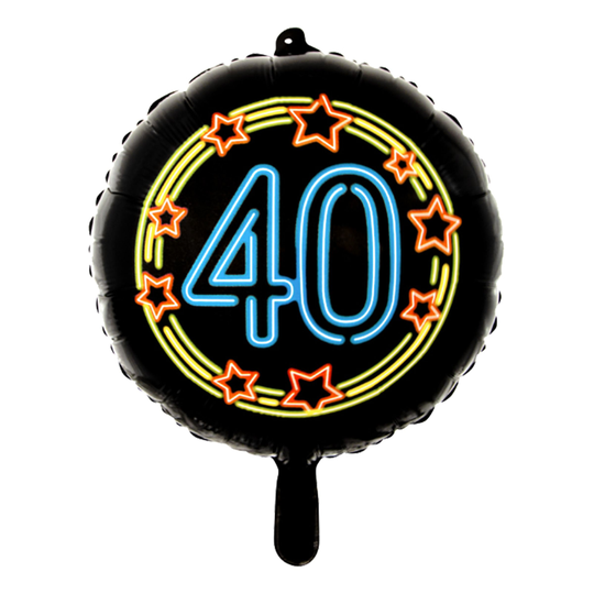 Folioilmapallo Neon Pyöreä 40