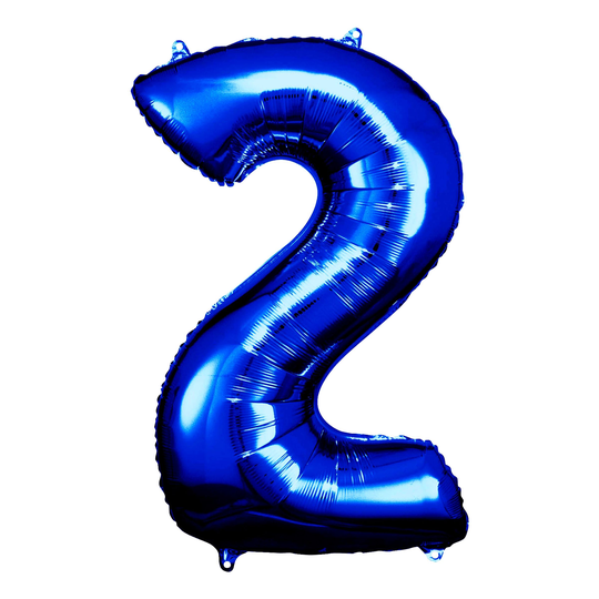 Numeroilmapallot Sininen Metallic - Numero 2