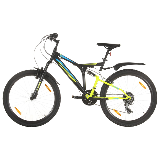 vidaXL Maastopyörä 21 vaihdetta 26" renkaat 49 cm runko musta
