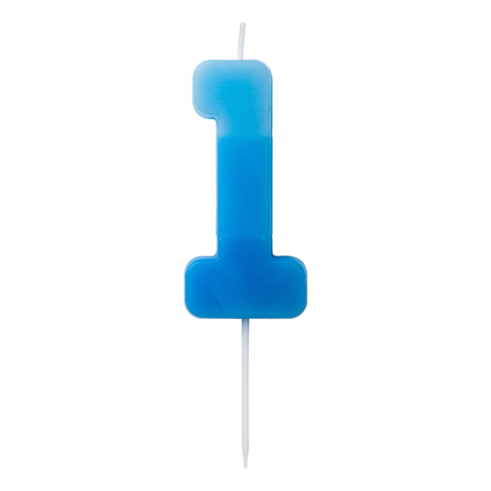 Kakkukynttilä Numero Sininen - Numero 1