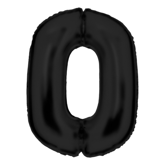Numeroilmapallo Musta Satiini - Numero 0