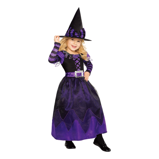 Violetti Noita Lasten Naamiaisasu - Small