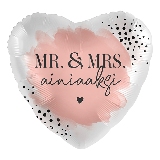 Folioilmapallo Splash Mr. & Mrs. Ainiaaksi