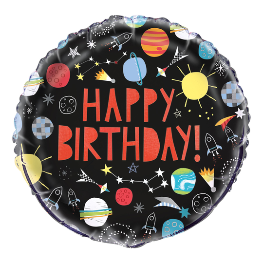 Folioilmapallo Space Happy Birthday