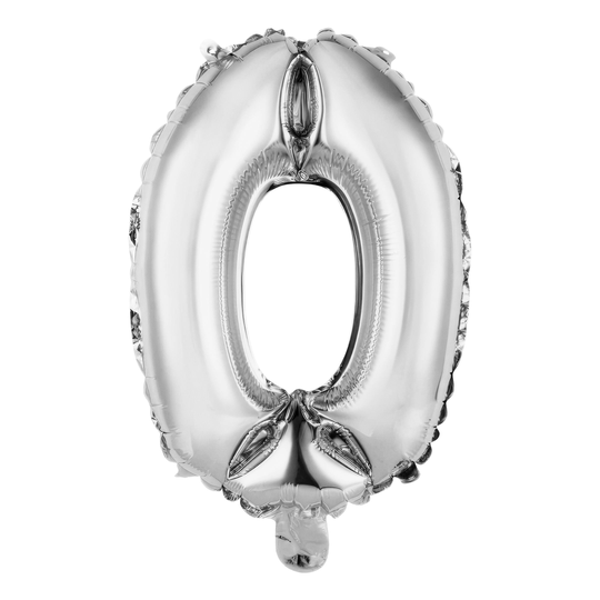 Numeroilmapallo Mini Hopea Metallic - Numero 0