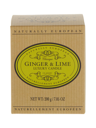 Naturally european classique ginger & lime luxury -tuoksukynttilä
