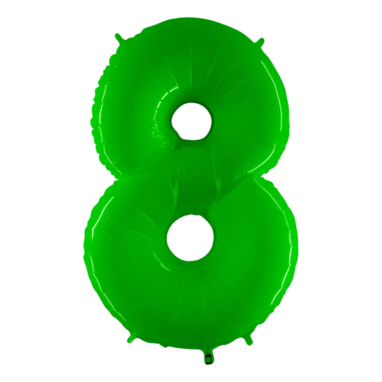 Numeroilmapallo Neon Vihreä - Numero 8