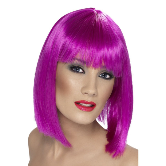 Glamour Neonvioletti Peruukki - One size