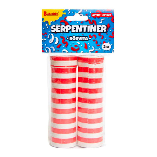 Serpentiinit Punainen/Valkoinen - 2-pakkaus