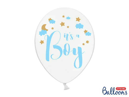 Ilmapallot - it´s a boy, 30cm, 6kpl