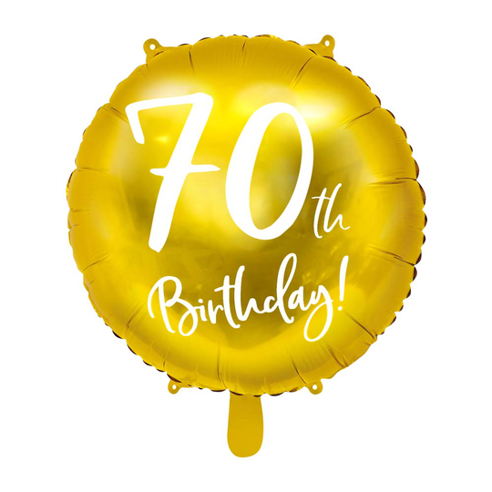 Foliopallo, 70th Birthday!, Kulta, 45cm