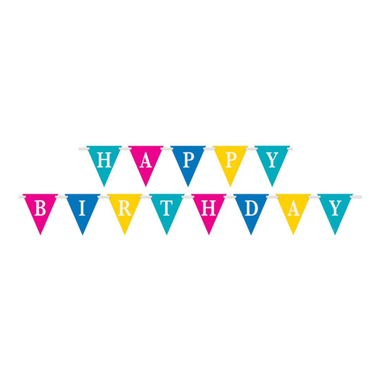 Lippuviirinauha Happy Birthday Monivärinen
