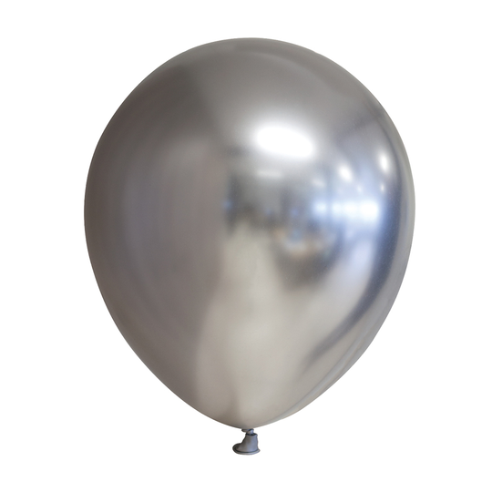 Chrome ilmapallot, hopea, 30cm, 10kpl