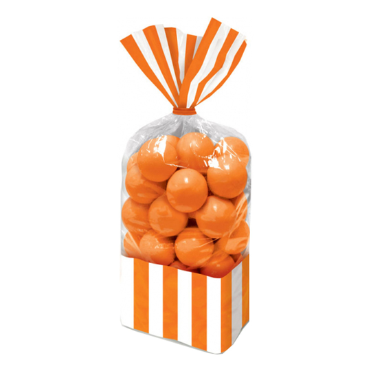 Sellofaanipussit Raidalliset Oranssit - 10-pakkaus