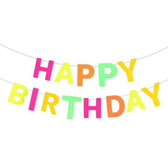 Happy Birthday UV Neon Viirinauha