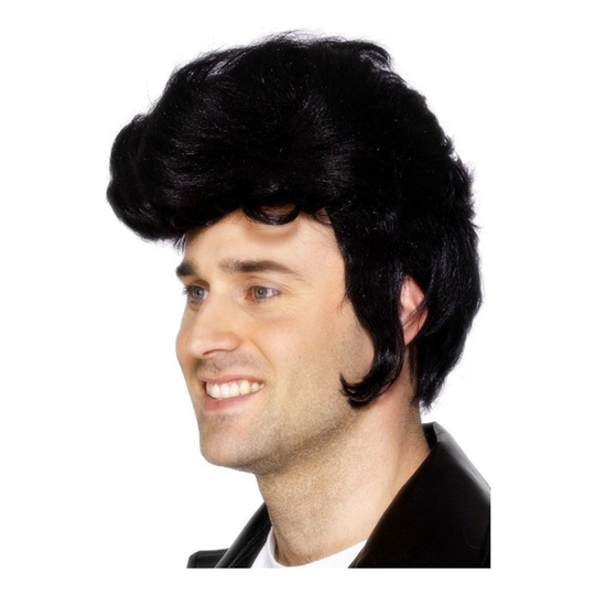 Teddy Boy Musta Peruukki - One size