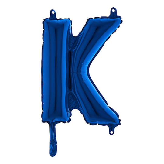 Kirjainilmapallo Mini Sininen - Kirjain K