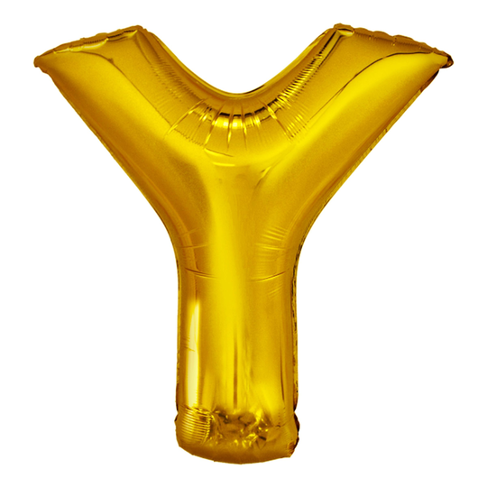 Kirjainilmapallo Kulta Metallic - Kirjain Y