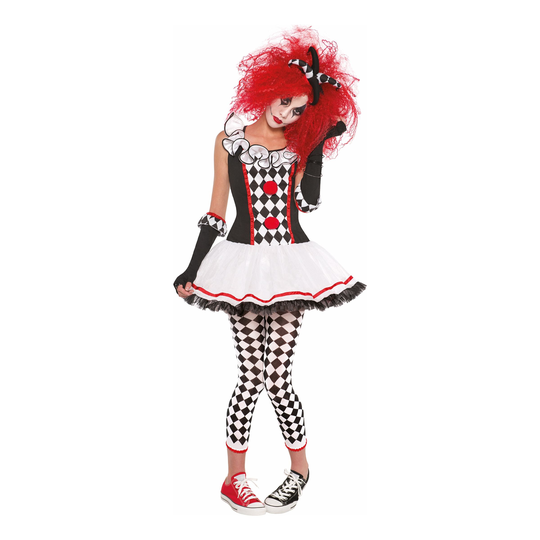 Harlequin Clown Lasten Naamiaisasu - XX-Large
